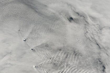 Ocean waves seen from above
