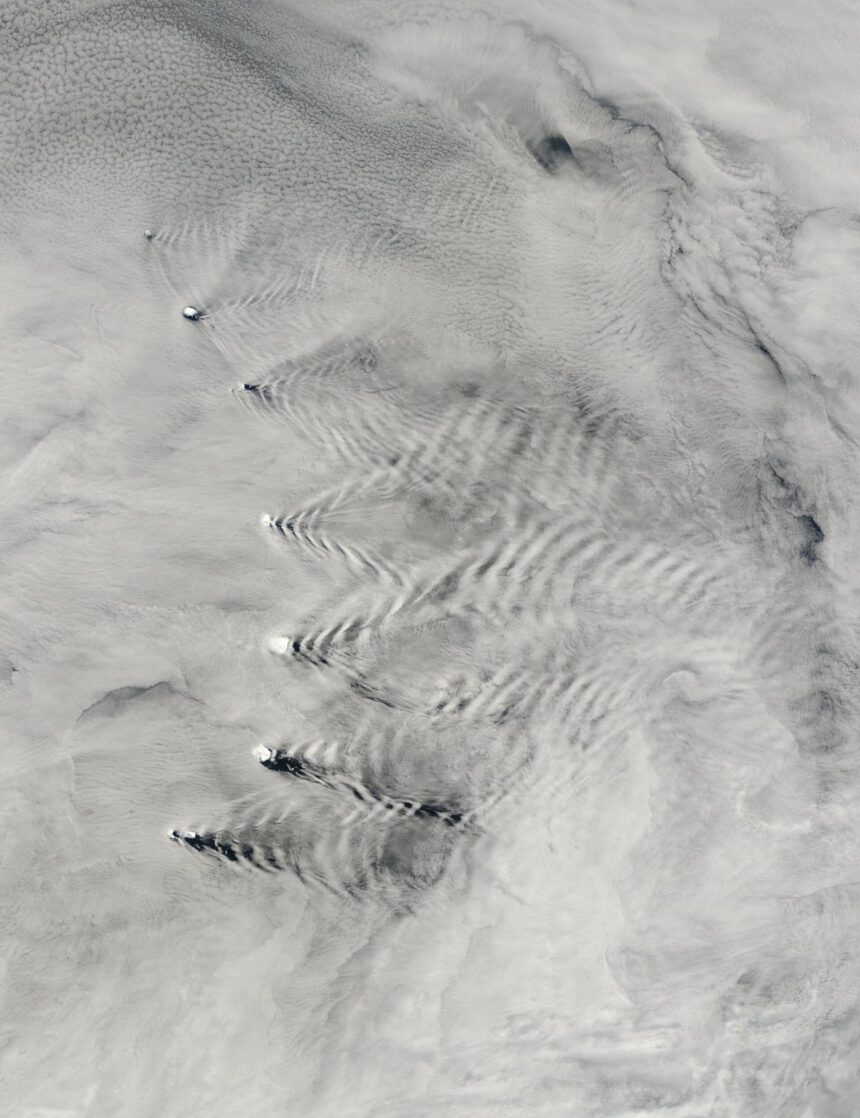 Ocean waves seen from above